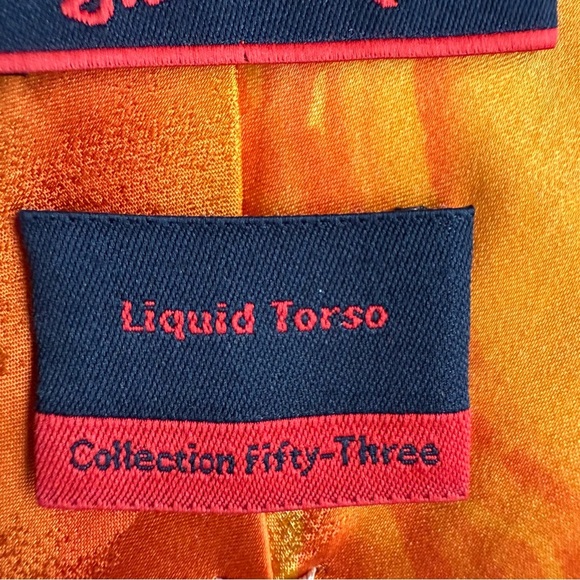J. Garcia liquid torso Multicolor 100% Silk Tie - Picture 4 of 5
